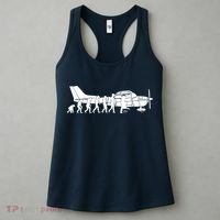 Evolution Cessna Pilot Flugzeug Fun Art Air Fly Airplane Aircraft Flug Women's Tank Top thumb 3