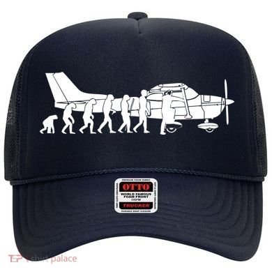 Evolution Cessna Pilot Flugzeug Fun Art Air Fly Airplane Aircraft Flug Hat