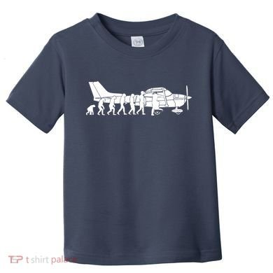 Evolution Cessna Pilot Flugzeug Fun Art Air Fly Airplane Aircraft Flug Toddler T-Shirt