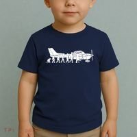 Evolution Cessna Pilot Flugzeug Fun Art Air Fly Airplane Aircraft Flug Toddler T-Shirt thumb 2