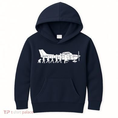 Evolution Cessna Pilot Flugzeug Fun Art Air Fly Airplane Aircraft Flug Kids Hoodie