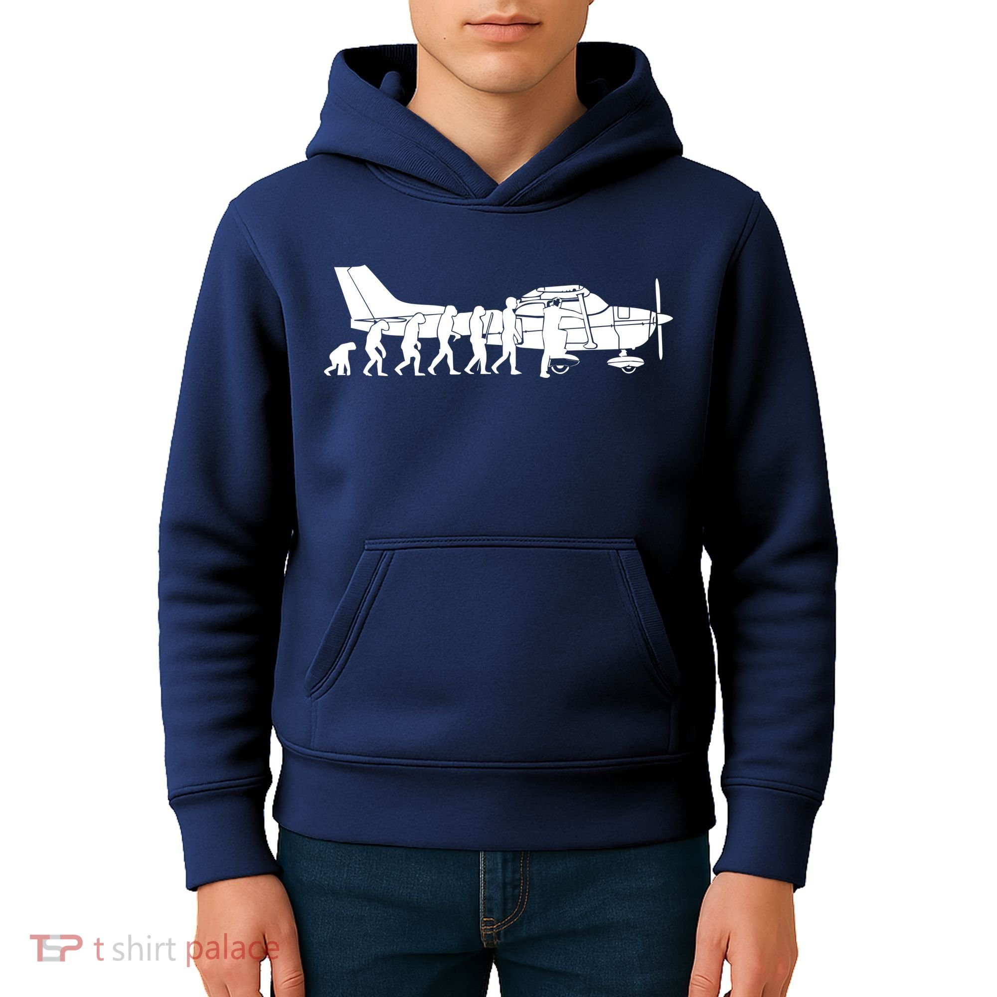 Evolution Cessna Pilot Flugzeug Fun Art Air Fly Airplane Aircraft Flug Kids Hoodie