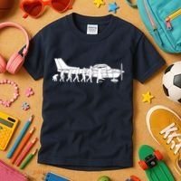 Evolution Cessna Pilot Flugzeug Fun Art Air Fly Airplane Aircraft Flug Kids T-Shirt thumb 3