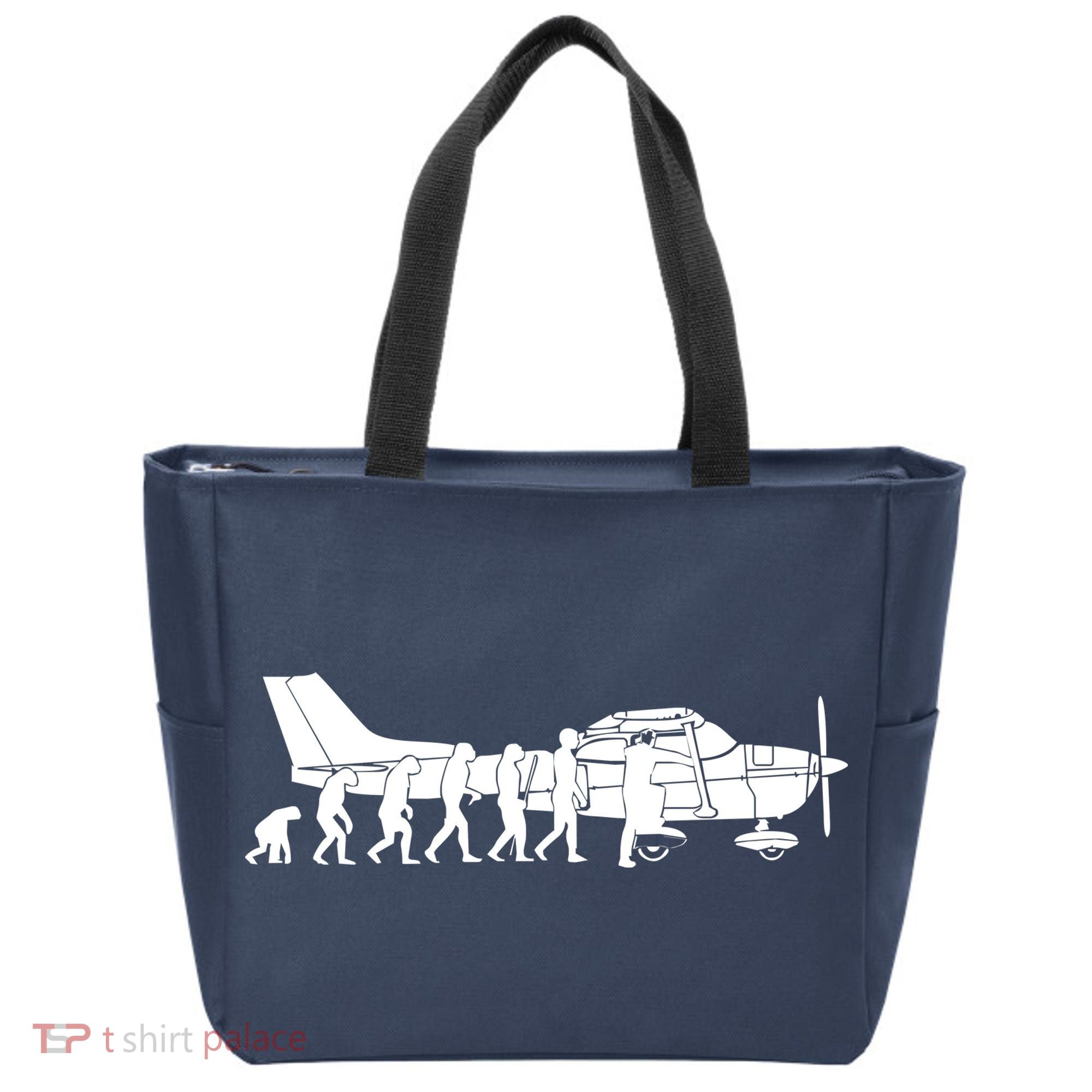 Evolution Cessna Pilot Flugzeug Fun Art Air Fly Airplane Aircraft Flug Tote Bag