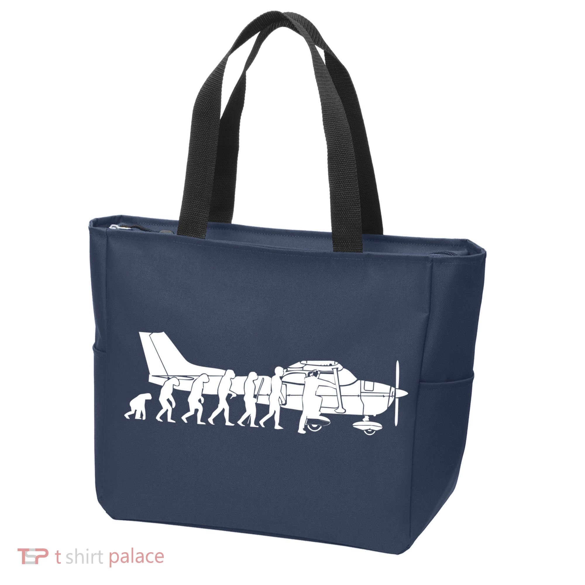 Evolution Cessna Pilot Flugzeug Fun Art Air Fly Airplane Aircraft Flug Tote Bag