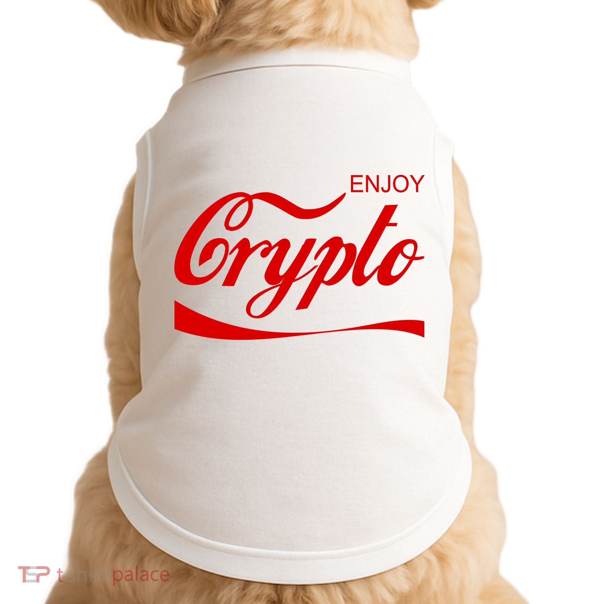 Enjoy Crypto Retro Cryptocurrency Bitcoin Doggie Tank
