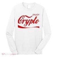 Enjoy Crypto Retro Cryptocurrency Bitcoin Long Sleeve Shirt thumb 0