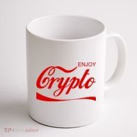 Enjoy Crypto Retro Cryptocurrency Bitcoin Coffee Mug thumb 1