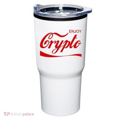 Enjoy Crypto Retro Cryptocurrency Bitcoin Tumbler