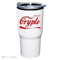 Enjoy Crypto Retro Cryptocurrency Bitcoin Tumbler thumb 0