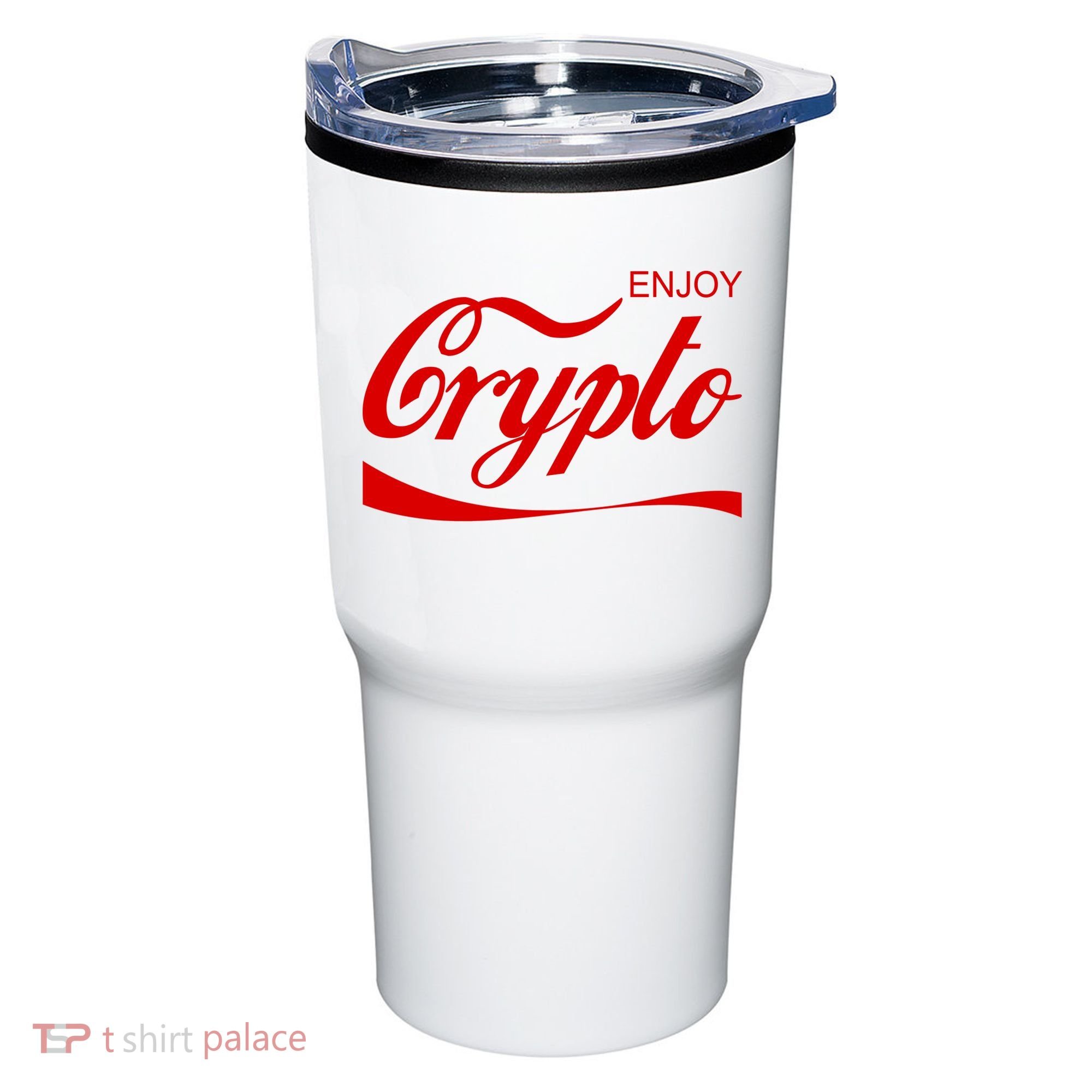 Enjoy Crypto Retro Cryptocurrency Bitcoin Tumbler