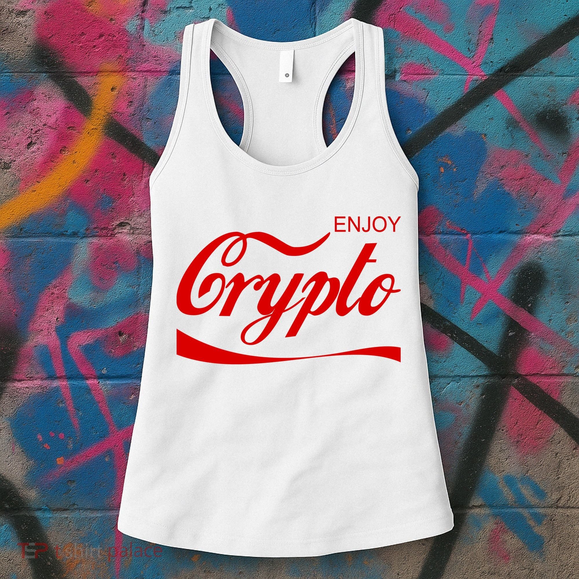 Enjoy Crypto Retro Cryptocurrency Bitcoin Women's Tank Top