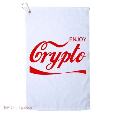 Enjoy Crypto Retro Cryptocurrency Bitcoin Golf Towel