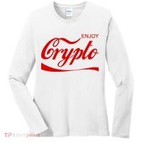 Enjoy Crypto Retro Cryptocurrency Bitcoin Women's Long Sleeve Shirt thumb 0