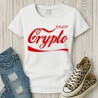 Enjoy Crypto Retro Cryptocurrency Bitcoin Women's T-Shirt thumb 3