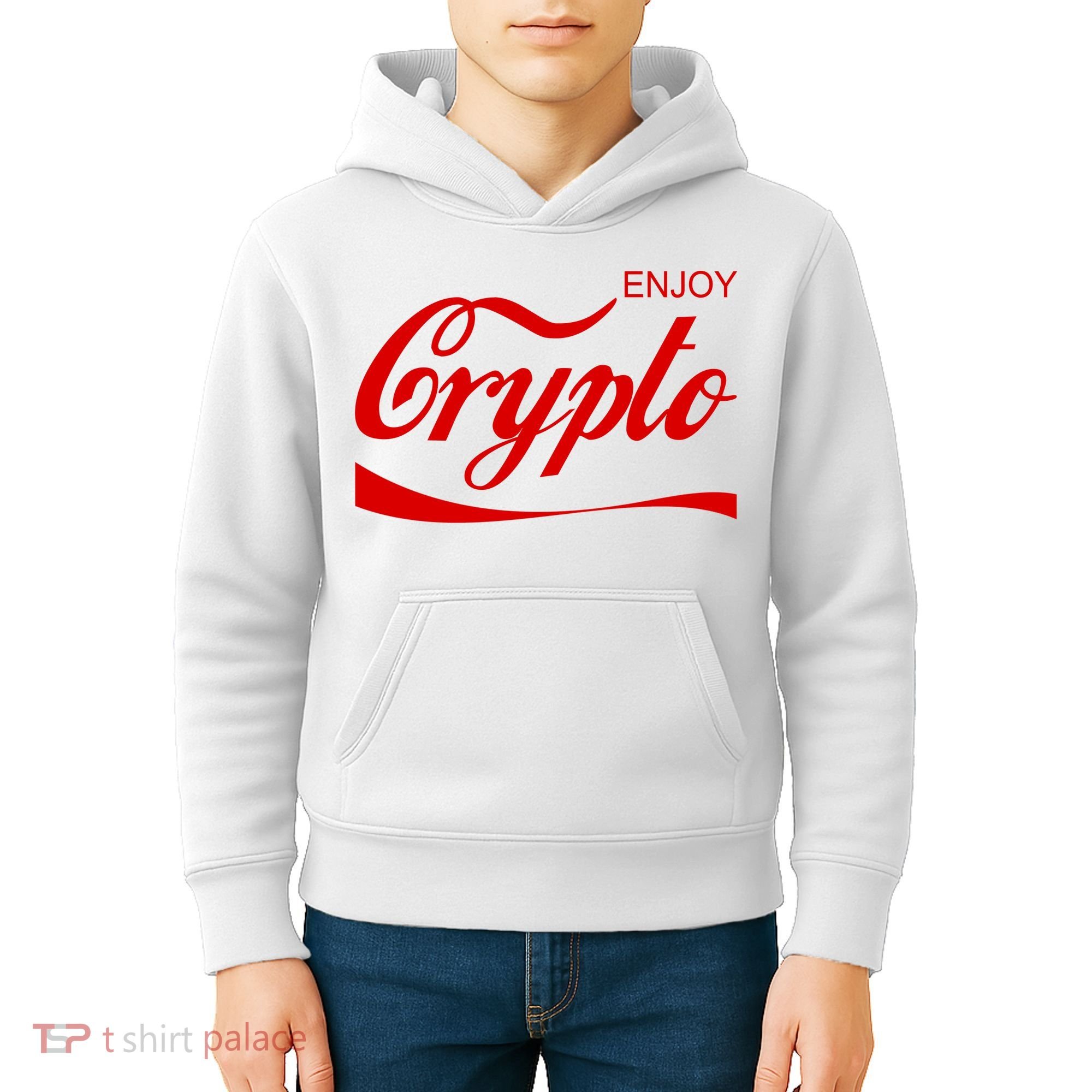 Enjoy Crypto Retro Cryptocurrency Bitcoin Kids Hoodie
