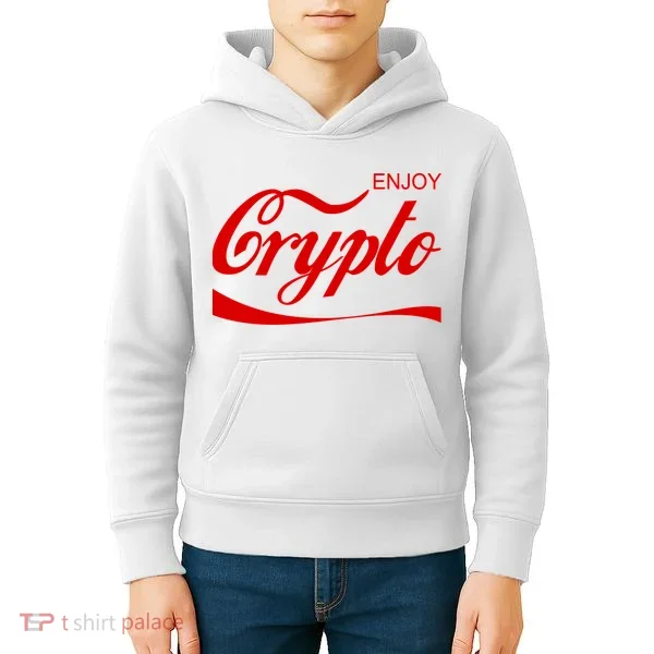 Enjoy Crypto Retro Cryptocurrency Bitcoin Kids Hoodie