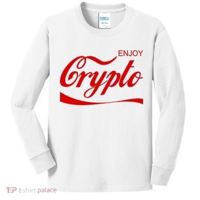 Enjoy Crypto Retro Cryptocurrency Bitcoin Kids Long Sleeve Shirt