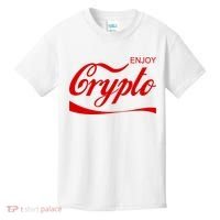 Enjoy Crypto Retro Cryptocurrency Bitcoin Kids T-Shirt thumb 0