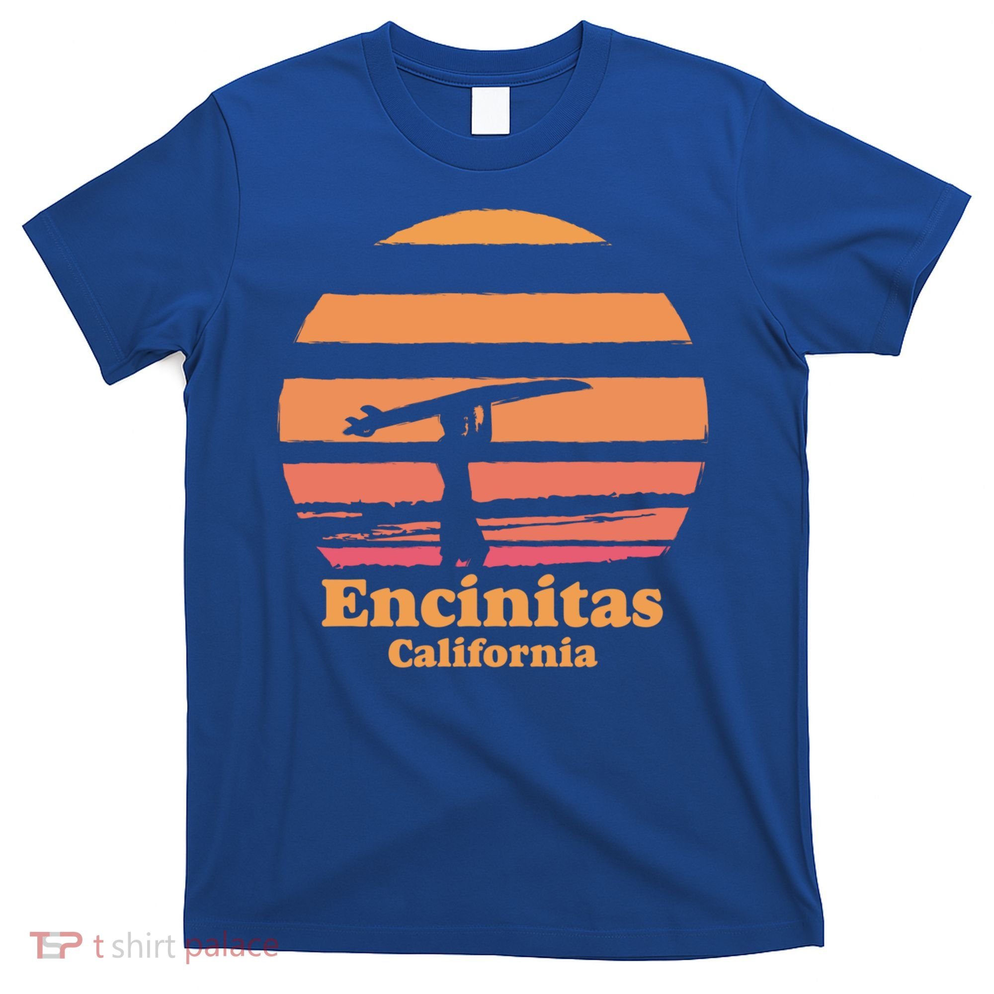Encinitas California Retro Surf Vintage Surfing Sun 70's Gift T-Shirt