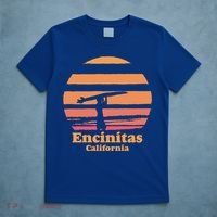 Encinitas California Retro Surf Vintage Surfing Sun 70's Gift T-Shirt thumb 5