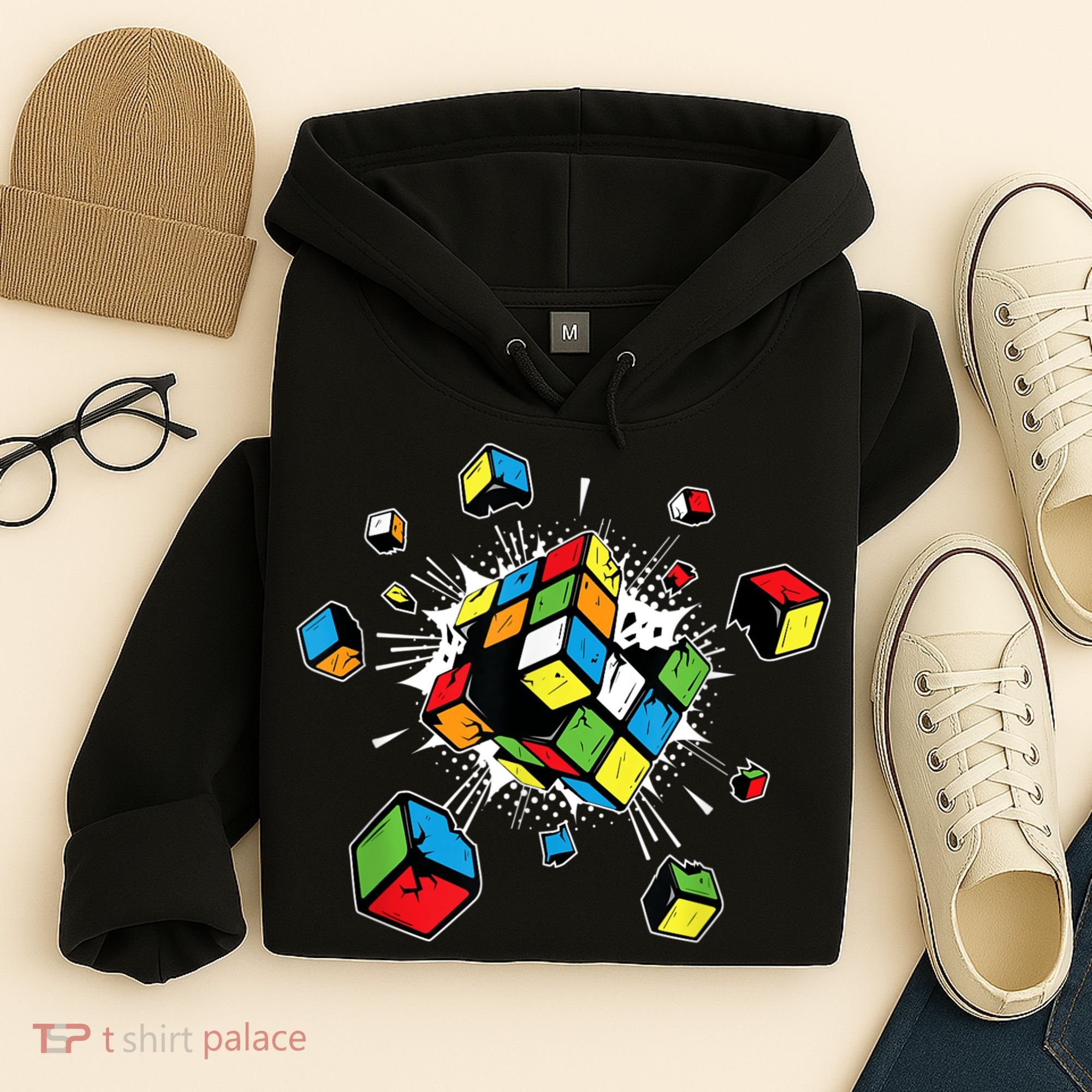 Exploding Cube Speed Cubing Puzzle Master Hoodie