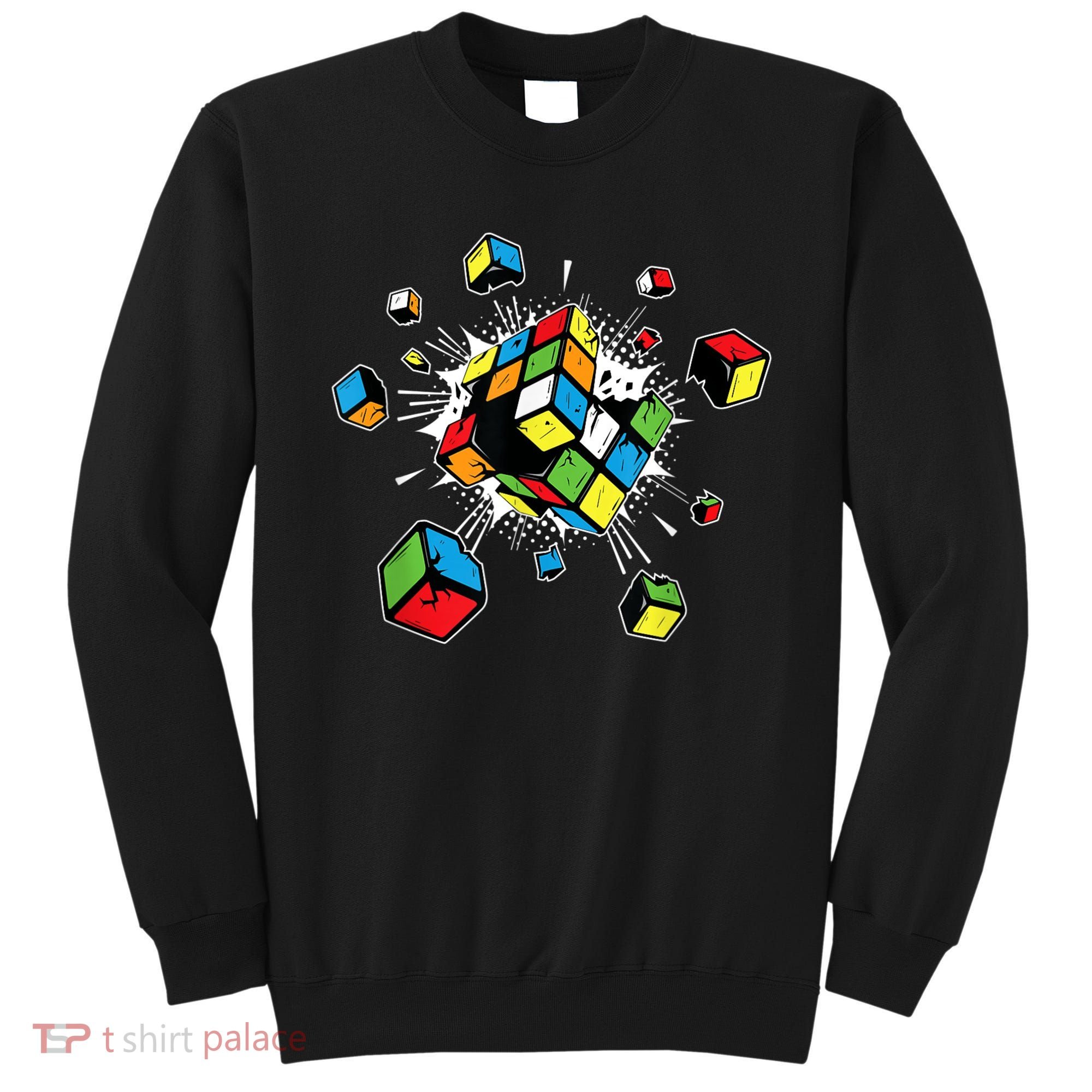 Exploding Cube Speed Cubing Puzzle Master Sweatshirt