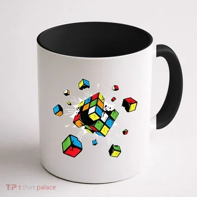Exploding Cube Speed Cubing Puzzle Master Coffee Mug back