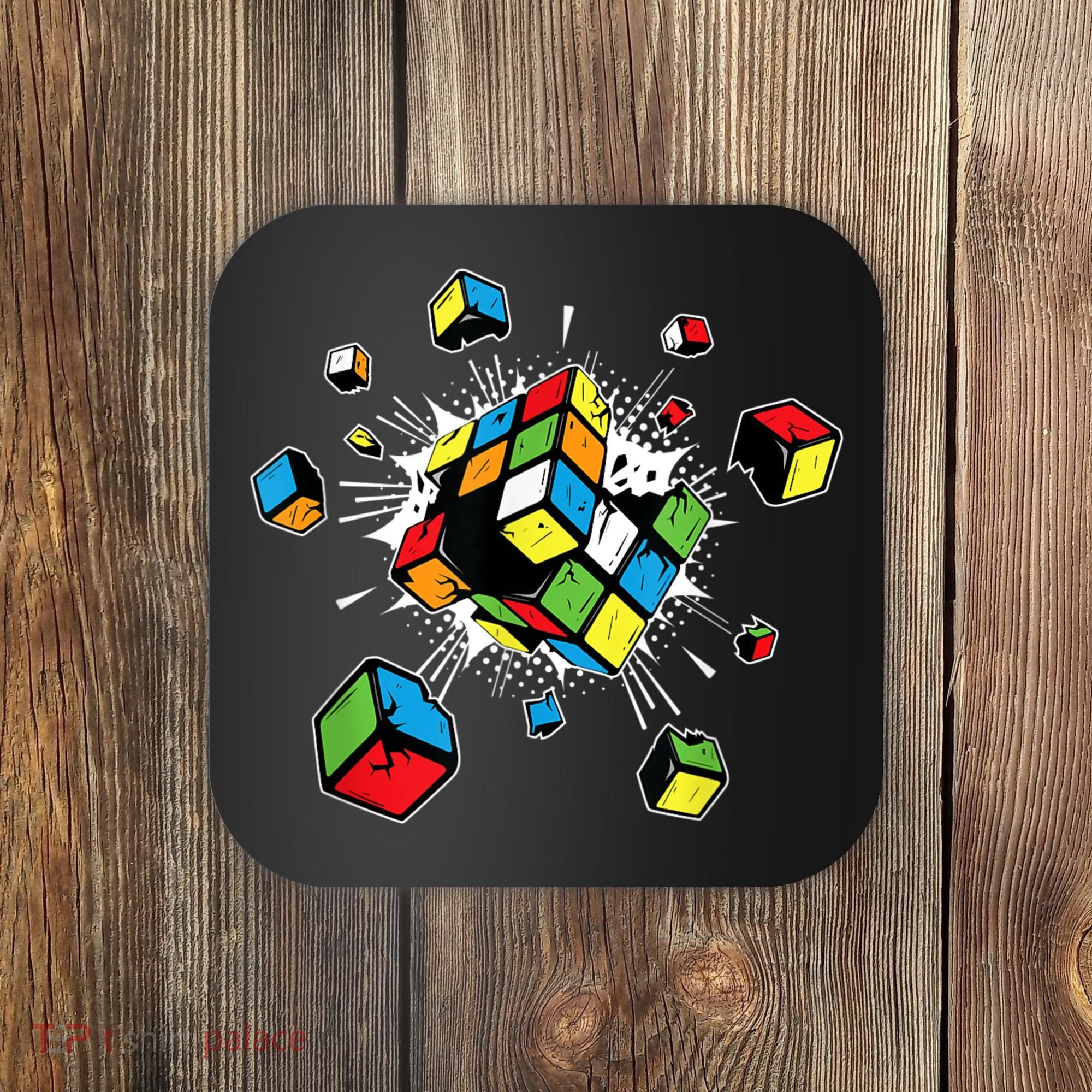 Exploding Cube Speed Cubing Puzzle Master Coaster