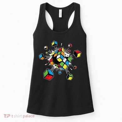 Exploding Cube Speed Cubing Puzzle Master Women's Tank Top