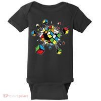 Exploding Cube Speed Cubing Puzzle Master Baby Bodysuit thumb 0