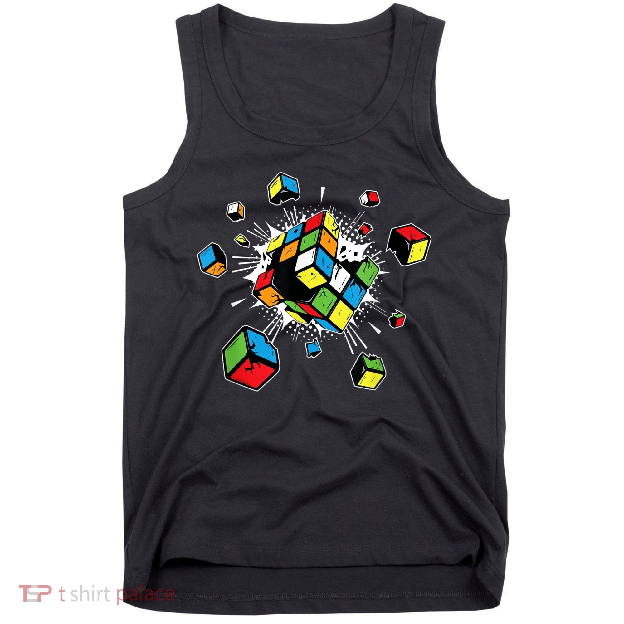 Exploding Cube Speed Cubing Puzzle Master Tank Top