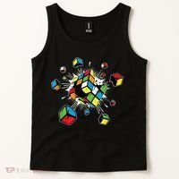 Exploding Cube Speed Cubing Puzzle Master Tank Top thumb 2