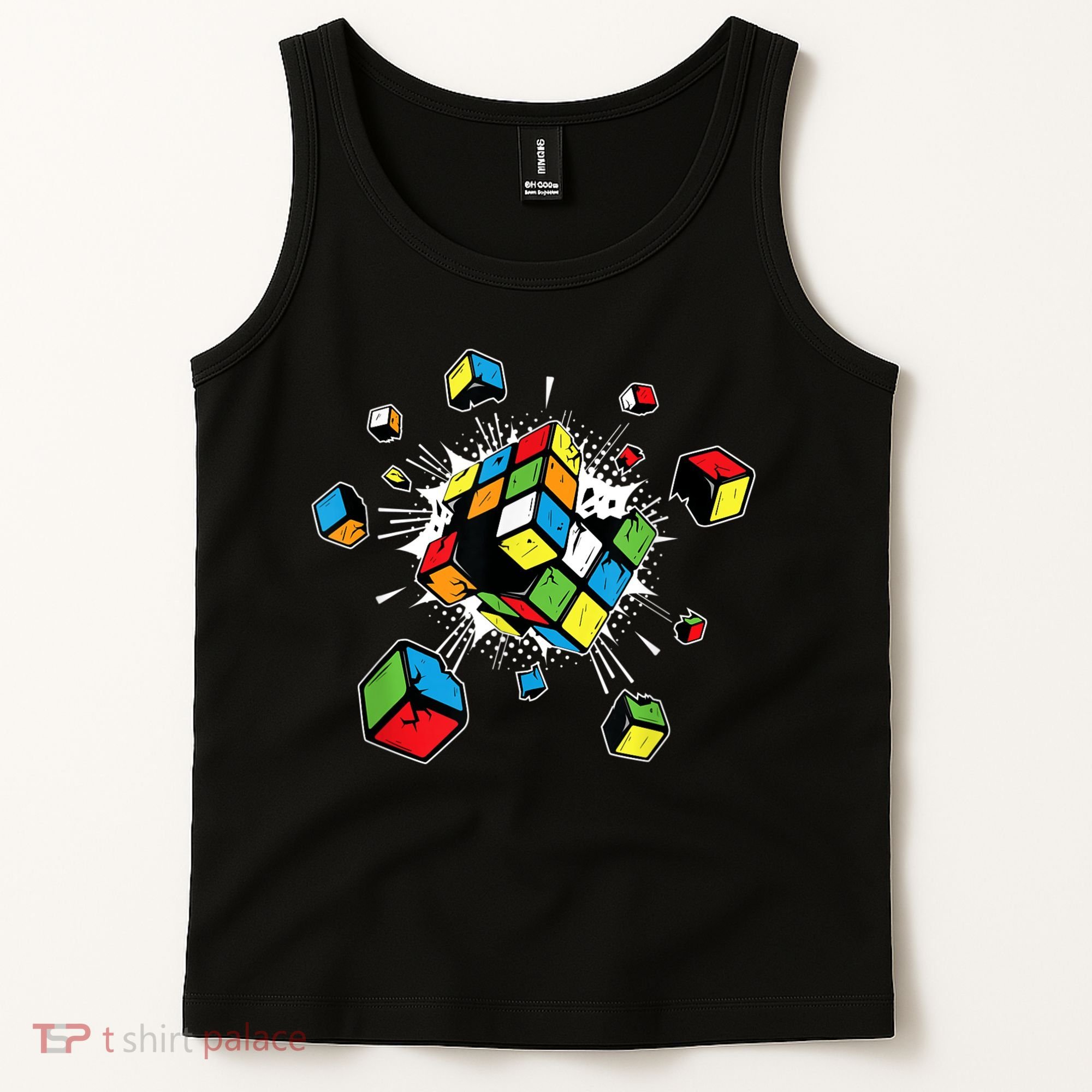 Exploding Cube Speed Cubing Puzzle Master Tank Top