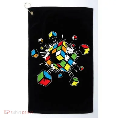 Exploding Cube Speed Cubing Puzzle Master Golf Towel