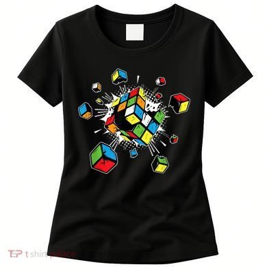 Exploding Cube Speed Cubing Puzzle Master Women's T-Shirt