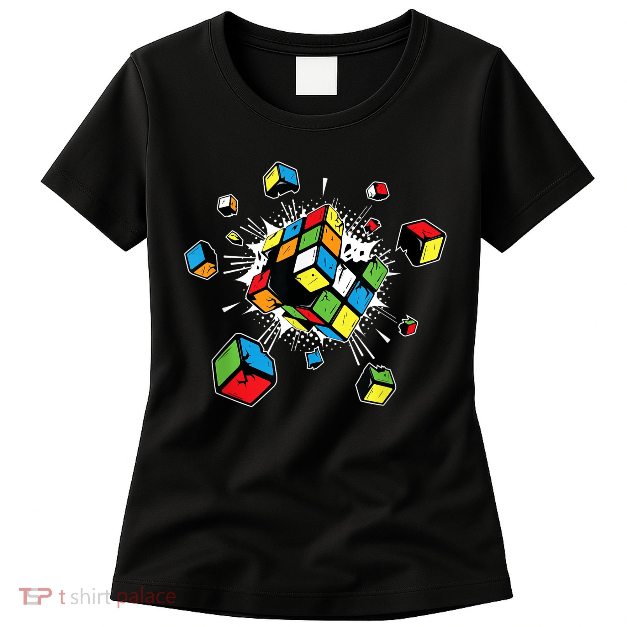 Exploding Cube Speed Cubing Puzzle Master Women's T-Shirt