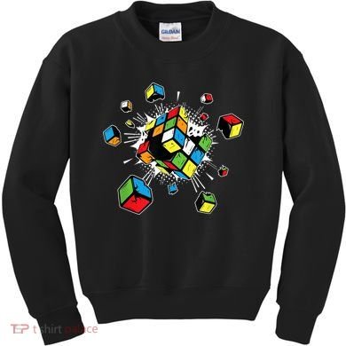 Exploding Cube Speed Cubing Puzzle Master Kids Sweatshirt