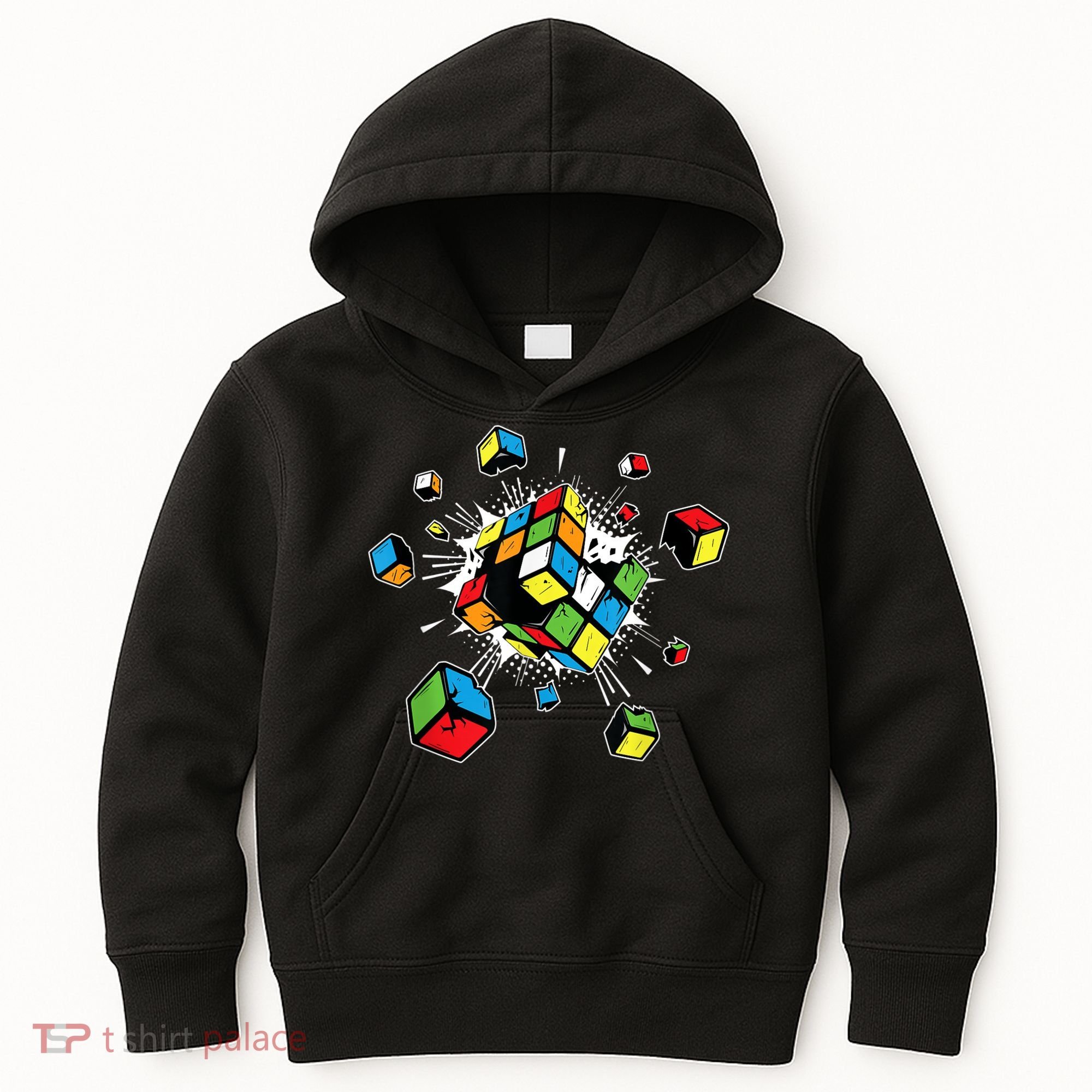 Exploding Cube Speed Cubing Puzzle Master Kids Hoodie
