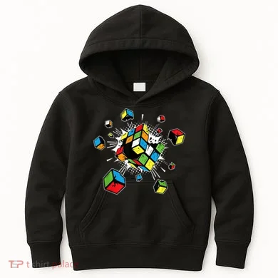Exploding Cube Speed Cubing Puzzle Master Kids Hoodie