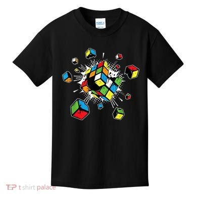 Exploding Cube Speed Cubing Puzzle Master Kids T-Shirt