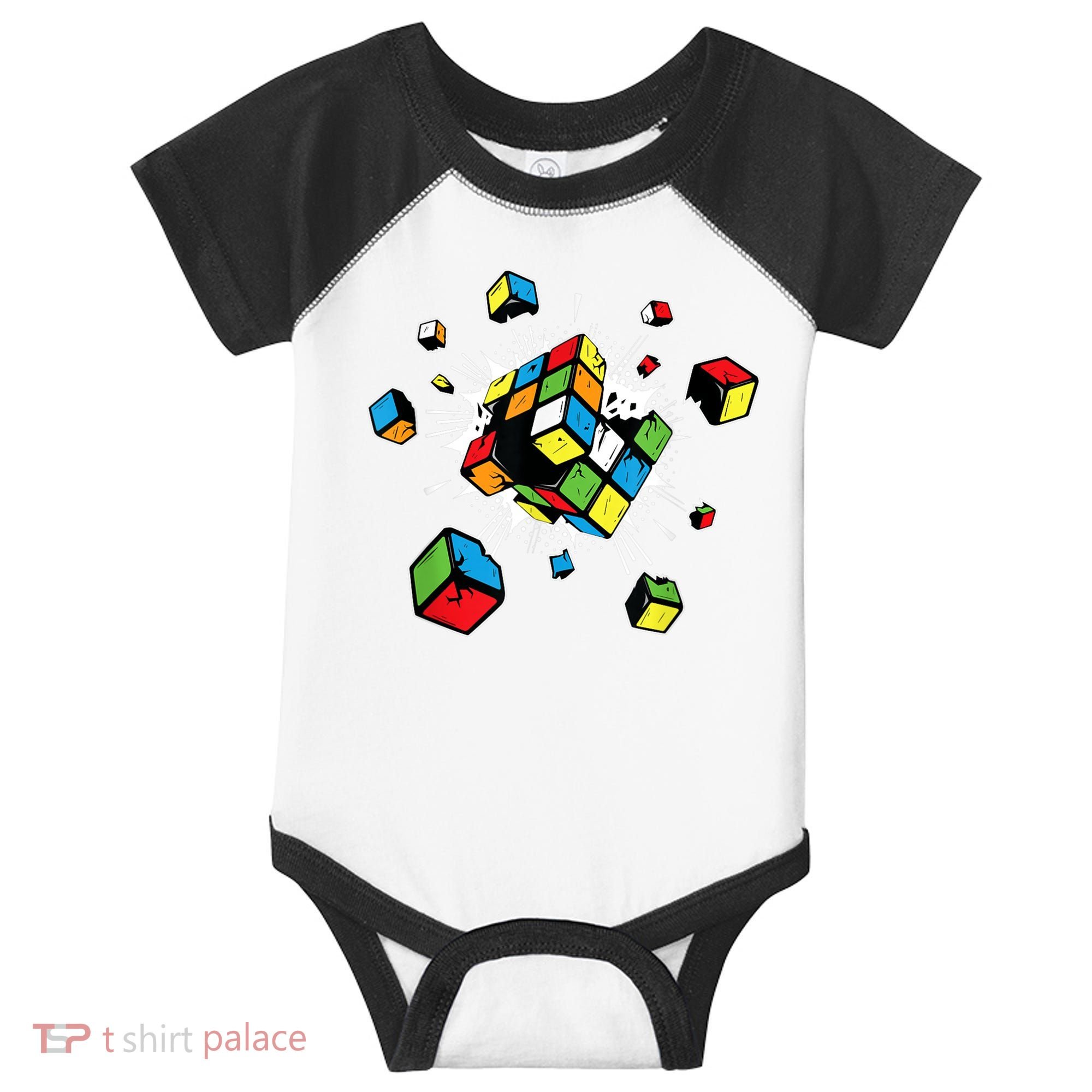 Exploding Cube Speed Cubing Puzzle Master Infant Baby Jersey Bodysuit