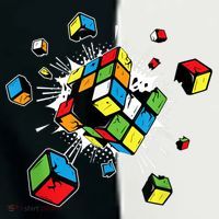 Exploding Cube Speed Cubing Puzzle Master Infant Baby Jersey Bodysuit thumb 2