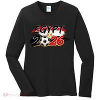 Egypt Country Soccer World 2026 Fan Women's Long Sleeve Shirt thumb 0