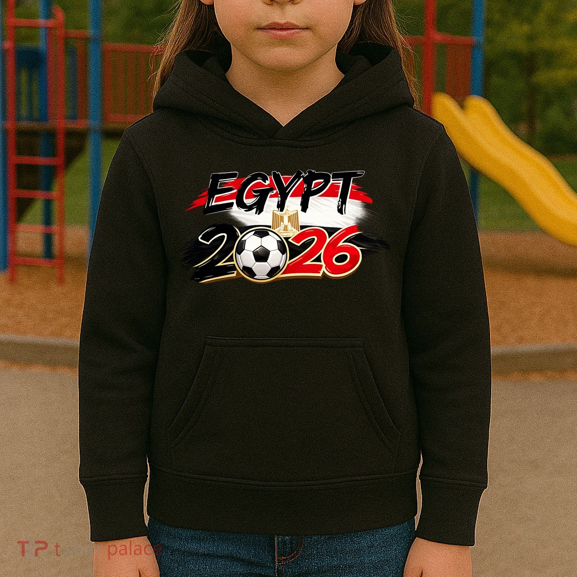 Egypt Country Soccer World 2026 Fan Kids Hoodie