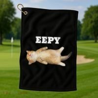 Eepy Cat Sleepy Cat Meme Golf Towel thumb 1