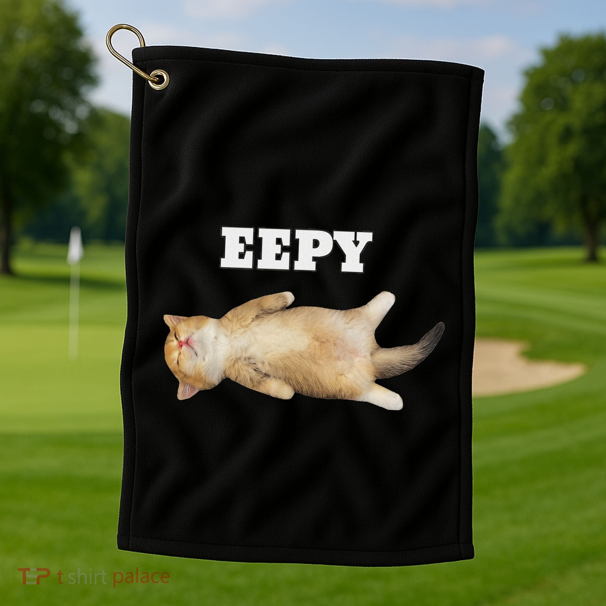 Eepy Cat Sleepy Cat Meme Golf Towel