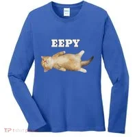 Eepy Cat Sleepy Cat Meme Women's Long Sleeve Shirt thumb 0