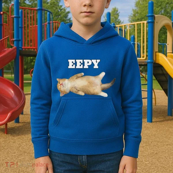 Eepy Cat Sleepy Cat Meme Kids Hoodie