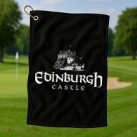 Edinbugh Castle Scotland Golf Towel thumb 1